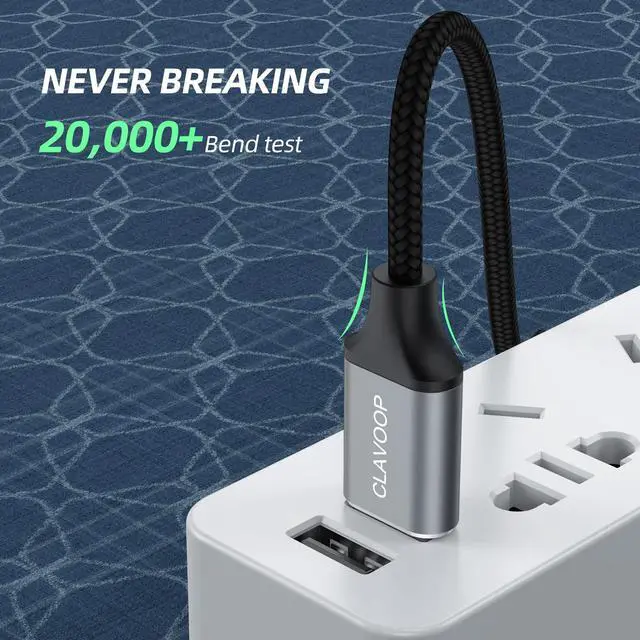 Alt view image 5 of 7 - KEHIPI Short USB Extension Cable 6 inch 2 Pack, USB A 3.0 Extender Male to Female Cord Braided Compatible with Flash Drive, Printer, Camera, Mouse, Keyboard, Headset, Phone