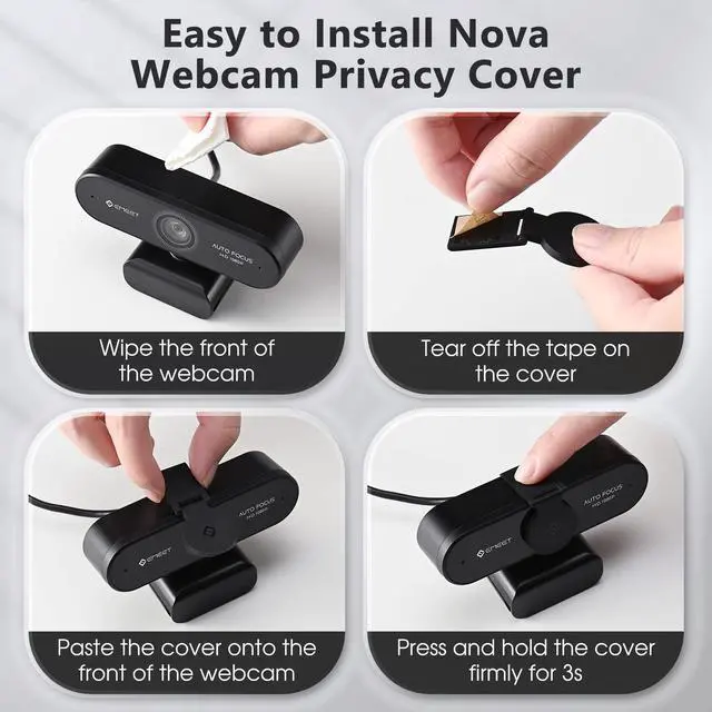 Alt view image 6 of 7 - KEHIPI 1080P Webcam with Microphone, Nova AutoFocus HD Webcam,96°View Web Camera w/ 2 De-Noise Mics for Laptop/Desktop, Plug & Play USB Streaming Computer Camera for Conference/Calling/Teaching/Gaming