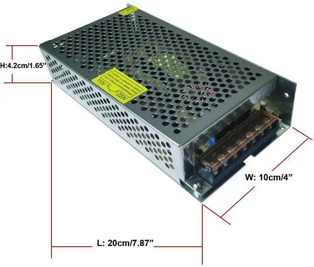 Alt view image 4 of 4 - KEHIPI AC 110V/220V to DC 12V 15A 180W Universal Regulated Switching Power Supply Adapter Transformer Driver Converter for LED Strip Light, CCTV Camera System, Computer Project