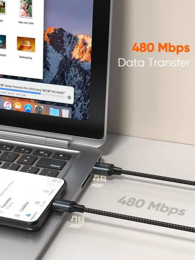 Alt view image 5 of 6 - KEHIPI 2 Pack 6 inch Short USB C Cable, USB to USB C Cable 3A Fast Charging Cable, USB Male to USB C Male Cable for Car Carplay, iPhone 16 15, Power Bank, Galaxy S23, Z Flip, iPad