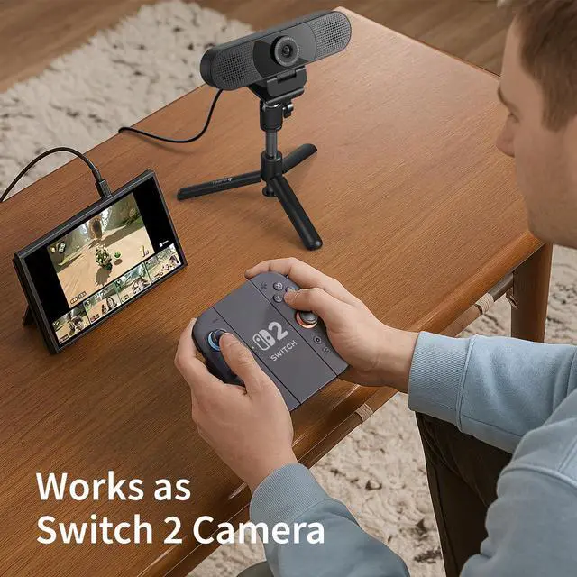 Alt view image 4 of 7 - KEHIPI C960 Webcam with Tripod, 1080P Webcam with Microphone, Adjustable Height Mini Tripod, C960 Web Camera with Privacy Cover, Plug & Play with Stand for Zoom/Skype/YouTube/FaceTime