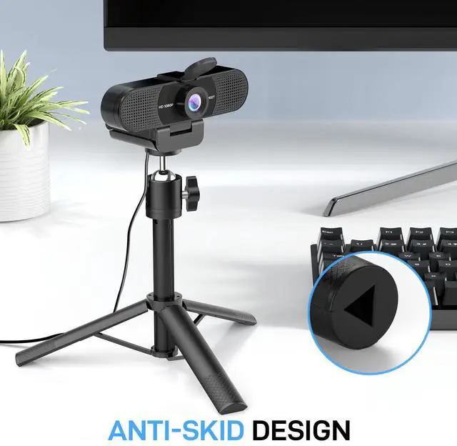 Alt view image 6 of 7 - KEHIPI C960 Webcam with Tripod, 1080P Webcam with Microphone, Adjustable Height Mini Tripod, C960 Web Camera with Privacy Cover, Plug & Play with Stand for Zoom/Skype/YouTube/FaceTime