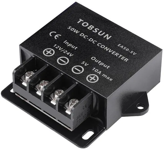 Alt view image 2 of 6 - KEHIPI  DC 12V 24V to 5V 10A 50W Power Converter Step Down Converter Adapter DC Voltage Reducer Regulator Power Supplies Transformer Module