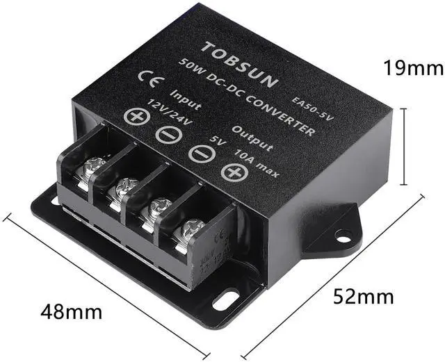 Alt view image 5 of 6 - KEHIPI  DC 12V 24V to 5V 10A 50W Power Converter Step Down Converter Adapter DC Voltage Reducer Regulator Power Supplies Transformer Module
