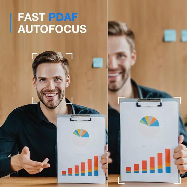 Alt view image 3 of 7 - KEHIPI C960 2K Webcam with Microphone, 2K QHD, 2 Noise-Reduction Mics, TOF Autofocus Streaming Webcam with Privacy Cover, Plug&Play USB Webcam for Calls/Conference, Zoom/Skype/YouTube, Laptop/Desktop