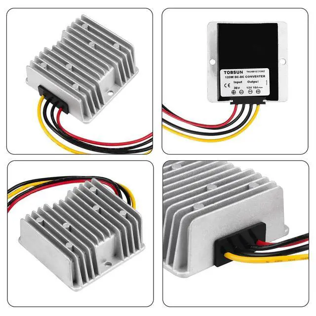 Alt view image 2 of 7 - KEHIPI  DC Voltage Converter 36V Step Down to 12V 10A 120W Waterproof Voltage Regulator for Golf Cart LED Strip Light Power Supply Transformer