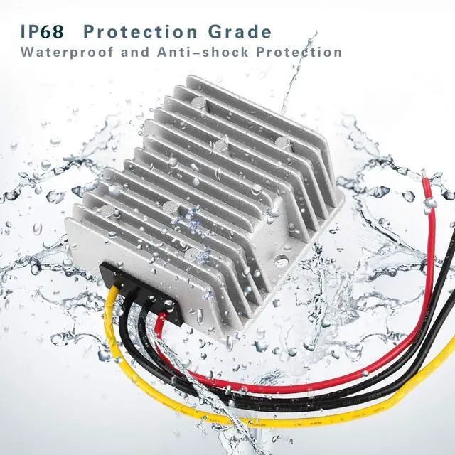 Alt view image 4 of 7 - KEHIPI  DC Voltage Converter 36V Step Down to 12V 10A 120W Waterproof Voltage Regulator for Golf Cart LED Strip Light Power Supply Transformer