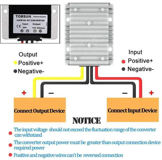 Alt view image 5 of 7 - KEHIPI DC Voltage Regulator DC 24V Step Down to 12V 20A 240W Buck Converter Reducer Power Converter Waterproof Module Transformer for Golf Cart