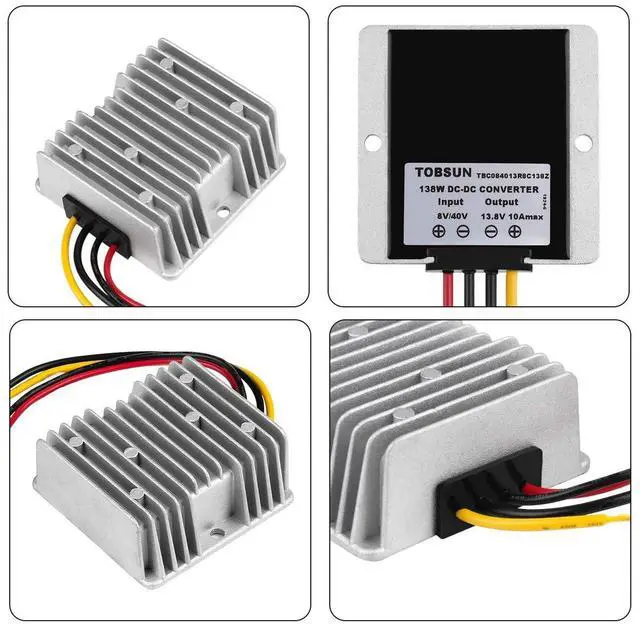 Alt view image 2 of 7 - KEHIPI  Voltage Converter DC 8V-40V to 13.8V 10A 138W Automatic Buck Boost Step Down Up Reducer Waterproof Module Transformer for Golf Cart Club Car