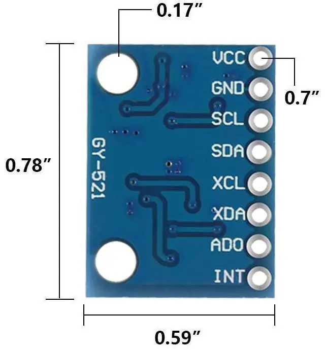 Alt view image 4 of 7 - KEHIPI 5 Pcs GY-521 MPU-6050 MPU6050 Module,6 DOF MPU-6050 3 Axis Accelerometer Gyroscope Sensor Module 16Bit AD Converter Data Output IIC I2C DIY Kit for Arduino (5PCS)