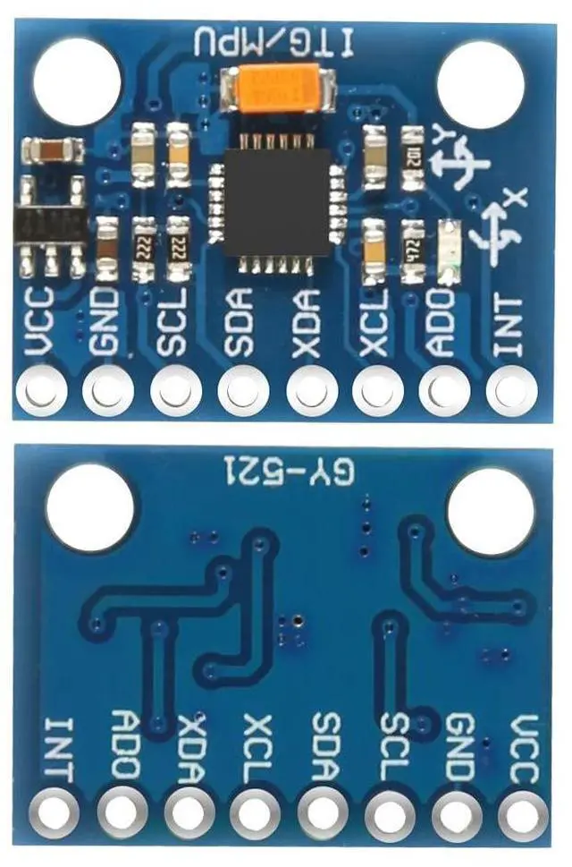 Alt view image 6 of 7 - KEHIPI 5 Pcs GY-521 MPU-6050 MPU6050 Module,6 DOF MPU-6050 3 Axis Accelerometer Gyroscope Sensor Module 16Bit AD Converter Data Output IIC I2C DIY Kit for Arduino (5PCS)
