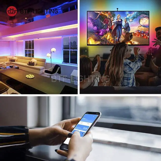 Alt view image 3 of 7 - KEHIPI WS2812B WS2811 1903 Built-in Mic Music SP601E Bluetooth Controller with Dual Signal Output Ports for LED Module Pixel Strip Light Andriod iOS APP /3 Keys Button/RF Remote Control