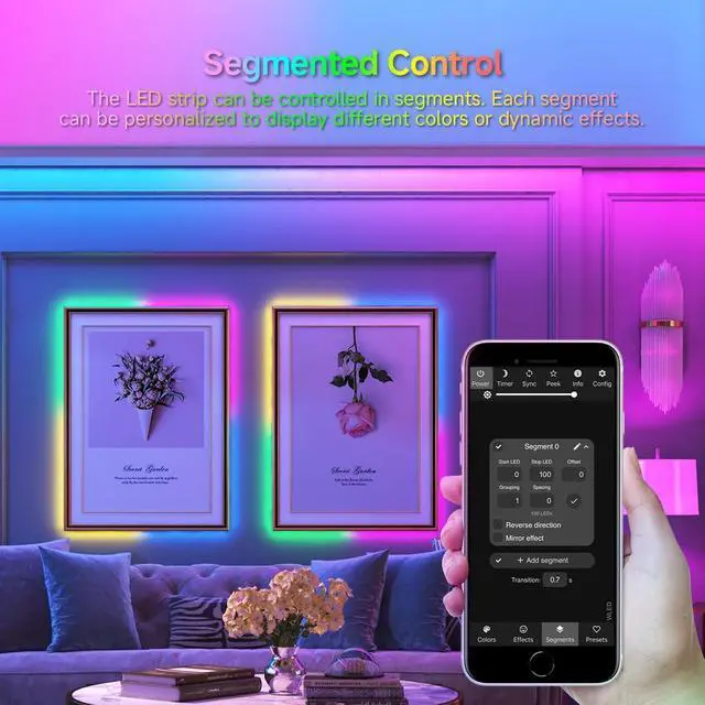 Alt view image 7 of 7 - KEHIPI ESP-32 WLED WiFi Controller SP803E Music Mic DIY Dynamic Modes UART USB Type-C Download for WS2811,WS2812,SK6812,WS2814,WS2815 Addressable LED Strip/Panel,PWM 3CH Control(No Adapter/LED)