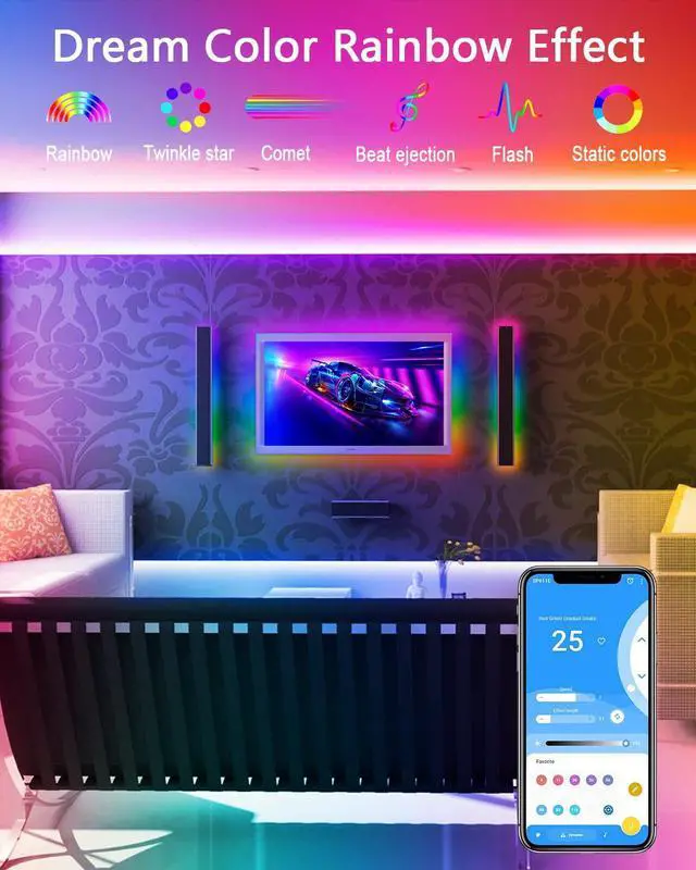 Alt view image 2 of 7 - KEHIPI WS2812B WS2811 Controller Bluetooth APP Music Sync Addressable RGB IC LED Remote Controller Timer Function SP611E for SK6812 WS2812 SM16703 UCS1903 LED Pixel String Light Strip DC 5V~24V