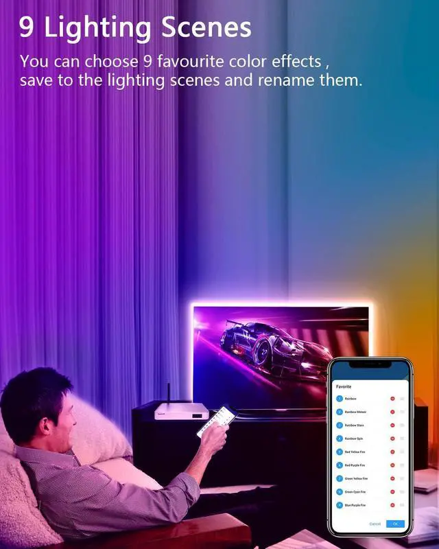 Alt view image 5 of 7 - KEHIPI WS2812B WS2811 Controller Bluetooth APP Music Sync Addressable RGB IC LED Remote Controller Timer Function SP611E for SK6812 WS2812 SM16703 UCS1903 LED Pixel String Light Strip DC 5V~24V