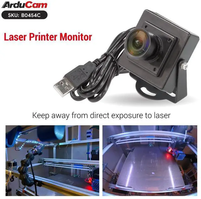 Alt view image 3 of 7 - KEHIPI OV5648 USB Camera Module, 5MP Webcam, 110°(D) Wide Angle Manual Focus USB Camera for Windows, Linux, Android, and Mac OS