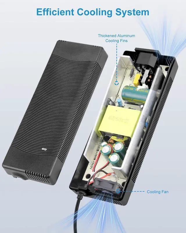 Alt view image 4 of 7 - KEHIPI 2025 Upgrade AC to DC Converter 110V to 12V 12.5A 150W 9.2FT Cigarette Lighter Adapter to Wall Plug AC to DC Adapter 12 Volt Power Supply for Car Refrigerator Inflator Vacuum Cleaner Cooler