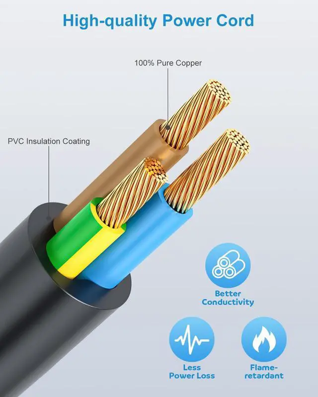 Alt view image 6 of 7 - KEHIPI 2025 Upgrade AC to DC Converter 110V to 12V 12.5A 150W 9.2FT Cigarette Lighter Adapter to Wall Plug AC to DC Adapter 12 Volt Power Supply for Car Refrigerator Inflator Vacuum Cleaner Cooler