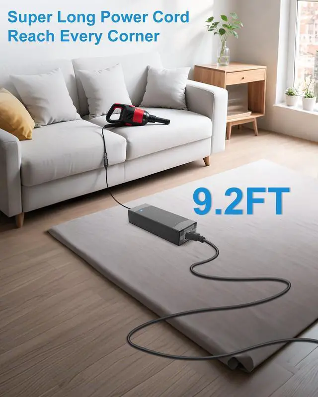 Alt view image 7 of 7 - KEHIPI 2025 Upgrade AC to DC Converter 110V to 12V 12.5A 150W 9.2FT Cigarette Lighter Adapter to Wall Plug AC to DC Adapter 12 Volt Power Supply for Car Refrigerator Inflator Vacuum Cleaner Cooler