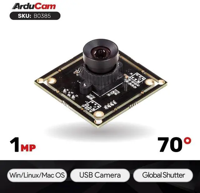 Alt view image 2 of 6 - KEHIPI 100fps Global Shutter Color USB Camera Board, 1MP OV9782 UVC Webcam Module with Low Distortion M12 Lens Without Microphones