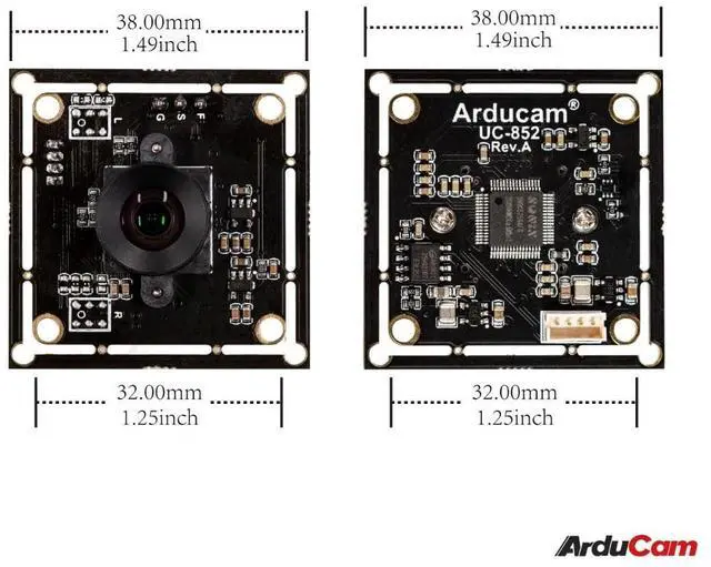 Alt view image 3 of 6 - KEHIPI 100fps Global Shutter Color USB Camera Board, 1MP OV9782 UVC Webcam Module with Low Distortion M12 Lens Without Microphones