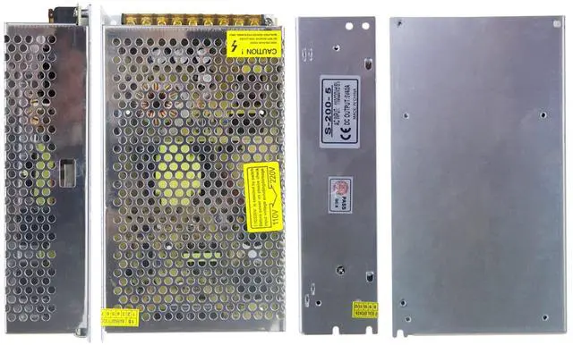 Alt view image 7 of 7 - KEHIPI 5V 40A DC Power Supply 200W 4.5V 5.5V Power Adapter 110V/220V AC to DC 5 Volt 40 Amp Converter Low Voltage Transformer 2 Output LED Driver for WS2812B WS2811 LED Strip Pixel Light CCTV Camera