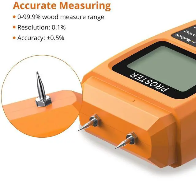 Alt view image 3 of 7 - KEHIPI Wood Moisture Meter - Digital Moisture Detector Moisture Tester, Pin-Type Moisture Detector Damp Tester for Wood Firewood Paper Floor
