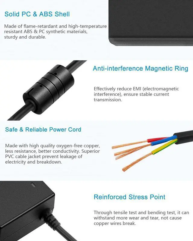 Alt view image 5 of 7 - KEHIPI 36V Power Supply 4A 144W AC/DC Adapter 100~240V AC to DC 36 Volt 4 Amp Converter 36 vdc 4A 3.5A 3A 2A Transformer with 5.5mmx 2.5mm Plug for LED Lights Printer Laser Engraver