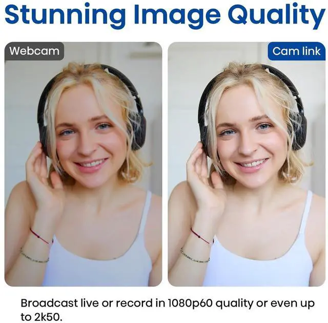 Alt view image 4 of 7 - KEHIPI Cam Link 4K External Capture Card for DSLR Camcorder ActionCam as Webcam, HDMI to USB 3.0, Meet/Stream/Record in 2K50/1080p60, Easy Connect for OBS/Zoom, Windows/Mac