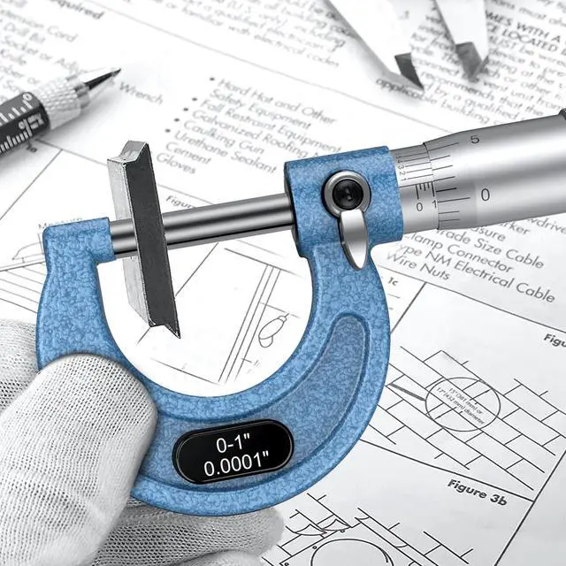 Alt view image 3 of 7 - KEHIPI Outside Micrometer, 0-1" Machinist Micrometer, 0.0001" Graduation Micrometer Set, Alloy Precision Micrometer, Machinist Tool, Micrometer Standard with Case