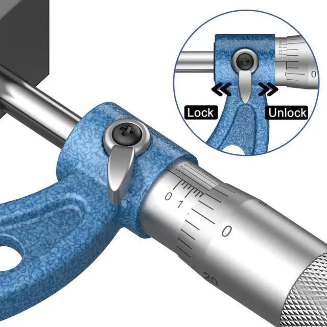 Alt view image 5 of 7 - KEHIPI Outside Micrometer Set, 1-2" Machinist Micrometer, 1 Pcs Machinist Tool Set, 0.0001" Graduation Micrometer Set, Alloy Precision Micrometer, Micrometer Standard Set with Case
