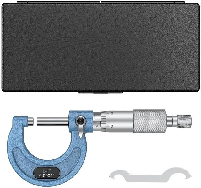 Alt view image 6 of 7 - KEHIPI Outside Micrometer, 0-1" Machinist Micrometer, 0.0001" Graduation Micrometer Set, Alloy Precision Micrometer, Machinist Tool, Micrometer Standard with Case