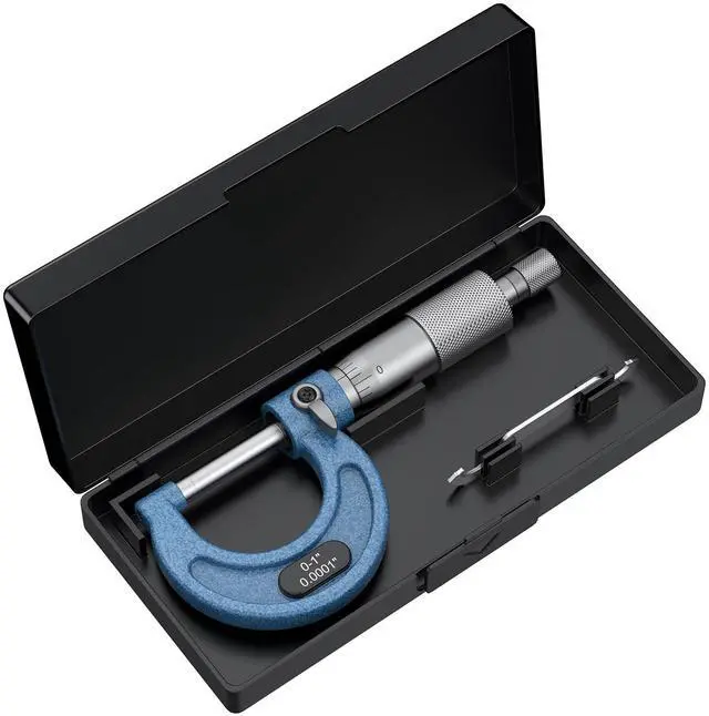 Alt view image 7 of 7 - KEHIPI Outside Micrometer, 0-1" Machinist Micrometer, 0.0001" Graduation Micrometer Set, Alloy Precision Micrometer, Machinist Tool, Micrometer Standard with Case
