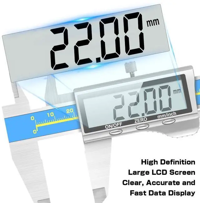 Alt view image 6 of 7 - KEHIPI Caliper Measuring Tool Digital Caliper Industrial Quality Precision Electronic Vernier Caliper Inch/Millimeter Measurement Micrometer for Jewelry - Accuracy Ip54 Waterproof Caliper Measure Tool