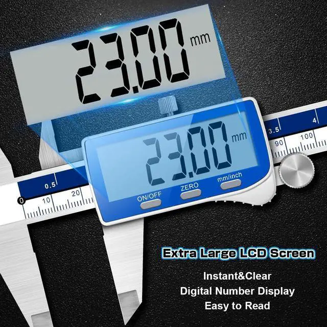 Alt view image 6 of 7 - KEHIPI Digital Caliper, 0-6inch Caliper Measuring Tool Extreme Accuracy IP54 Waterproof Electronic Vernier Caliper Stainless Steel Digital Micrometer with Extra Large LCD Screen