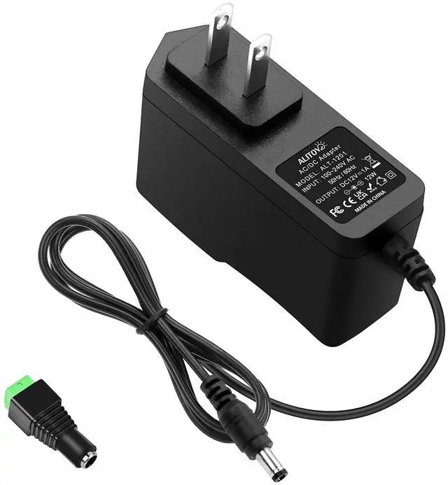 Main image of KEHIPI DC 12V 1A Power Supply 12W AC Adapter 100~240V 50-60hz to 12 Volt 1Amp 0.5A Transformer DC 12V Power Cord 5.5 x 2.5mm 2.1mm Plug for LED Strip Light CCTV Security Camera and More