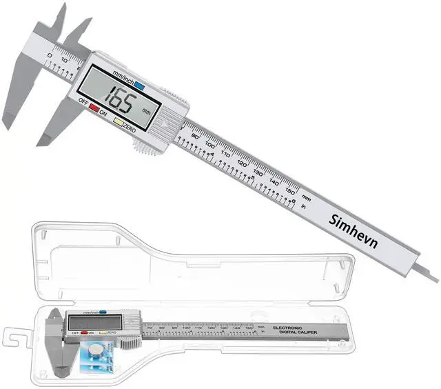 Main image of KEHIPI Electronic Digital Caliper, LCD | 0 to 6 inch inch/mm Conversion, Automatic Shutdown Function, Very Suitable for Home/Jewelry/DIY Measurement, etc