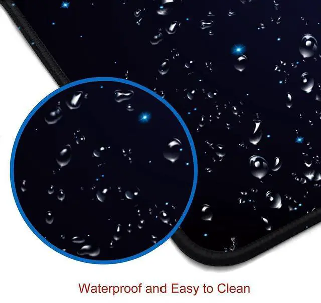 Alt view image 3 of 6 - KEHIPI  Large Gaming Mouse Pad with Stitched Edges, Desk Pad Extended Keyboard Mat, Non-Slip Rubber Base Mousepads for Laptop, Office, Home, 31.5X11.8 inch Galaxy World Map