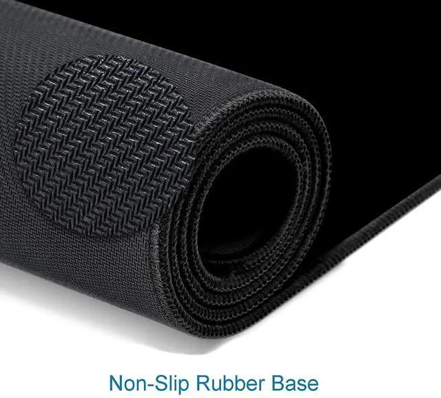 Alt view image 4 of 6 - KEHIPI Black Large Gaming Mouse Pad with Stitched Edges, Desk Pad Extended Keyboard Mat, Non-Slip Rubber Base Mousepads for Laptop, Office, Home, 31.5X11.8 inch