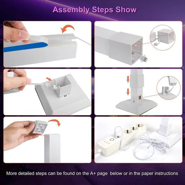 Alt view image 7 of 7 - KEHIPI LED Floor Lamp Lights, Corner Lamp RGB 16 Million Colors with Remote Contorl Multicolour Scene Modes, Music Sync, Adjustable Light Height Corner Floor Lamp for Living Room, Bedroom