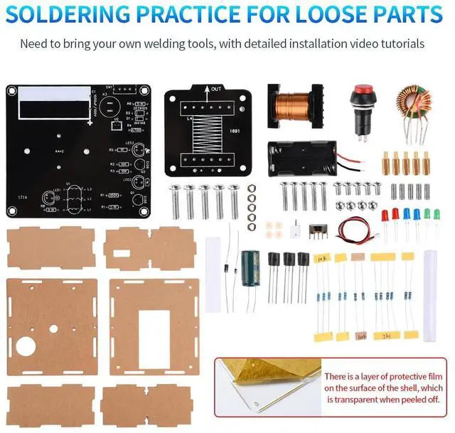 Alt view image 2 of 6 - KEHIPI STEM Projects DIY Toys Soldering Practice Kit, Electric Magnetic Transmitter Educational Electronics Kit, Mini DIY Shooting Game Toy Gift for Teens Boys Girls