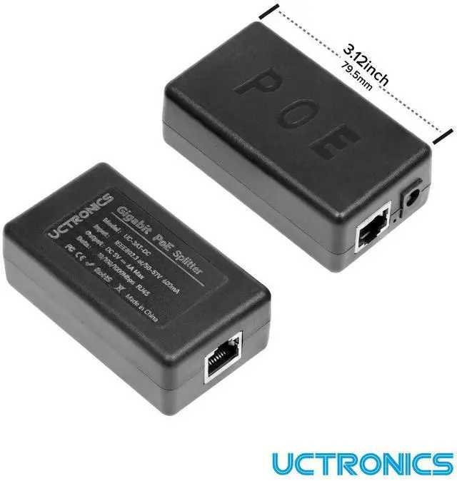 Alt view image 6 of 6 - KEHIPI PoE Splitter 5V 4A for Raspberry Pi 4 and Jetson Nano, Active PoE+ to Barrel Jack or USB-C Adapter, IEEE 802.3at/af Compliant