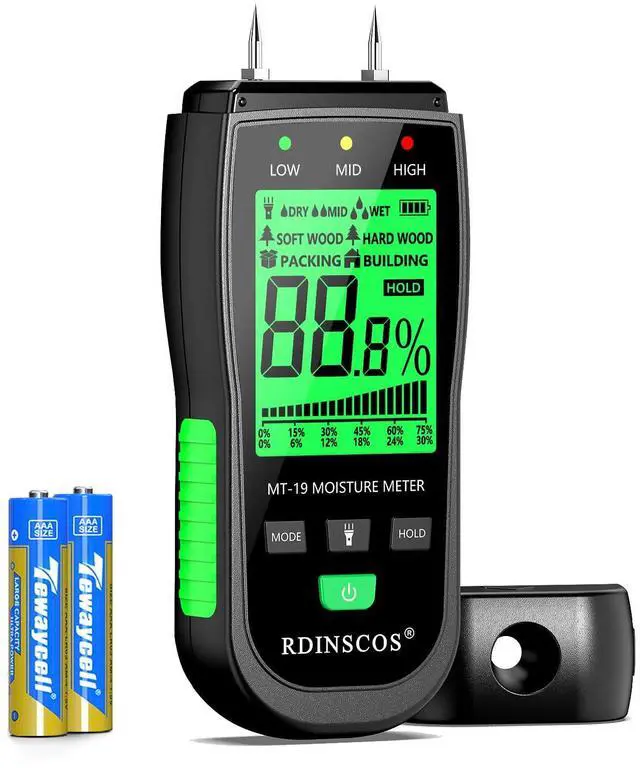 Main image of KEHIPI Moisture Meters Digital Wood Moisture Tester Water Leak Detector for Wall,Lumber, building,Firewood,Humidity Tester