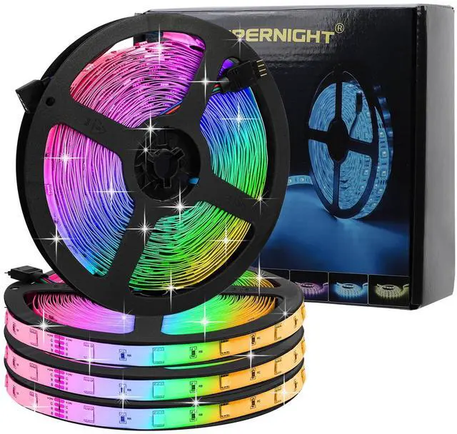 Main image of KEHIPI Waterproof Led Strip Lights, 4 Rolls 32.8FT 300Leds Rope Light Flexible Multicolor, RGB Music Sync Color Changing Lights for Party, Kitchen,Home Decoration(Not Included Power Supply)