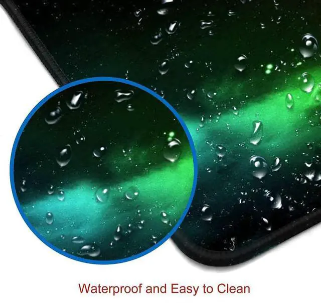 Alt view image 5 of 6 - KEHIPI Mouse Pad Gaming, Large Mouse Pads for Desk, Keyboard Mouse Mat Desk Pad, Non-Slip Rubber Base with Stitched Edges Mousepad, 31.5x11.8in Colorful Galaxy