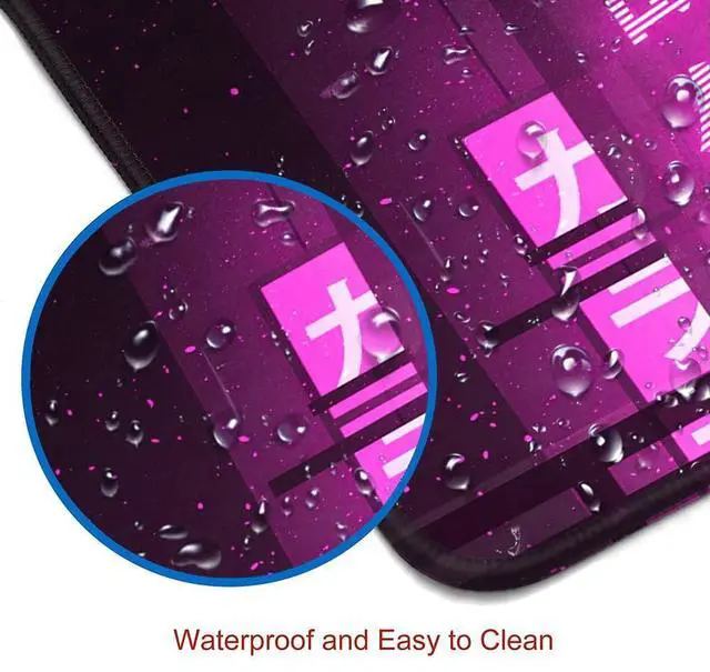 Alt view image 5 of 6 - KEHIPI Gaming Mouse Pad, Large Anime Mouse Pads for Desk, Non-Slip Rubber Base Mousepad, Keyboard Mouse Mat Desk Pad with Stitched Edges, 31.5x11.8 inch