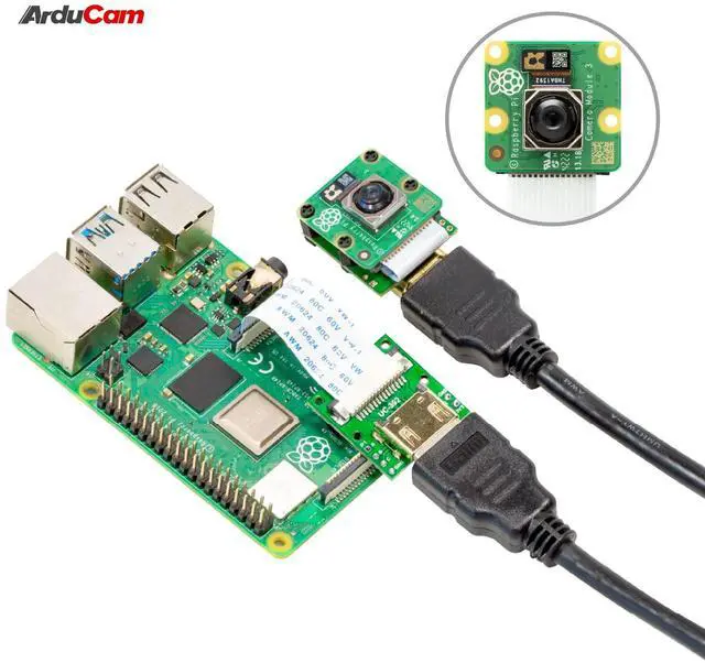 Alt view image 2 of 4 - KEHIPI CSI to HDMI Cable Extension Module with 15pin 60mm FPC Cable for Raspberry Pi Camera V3/V1/V2/HQ (Pack of 2, 1 Set)