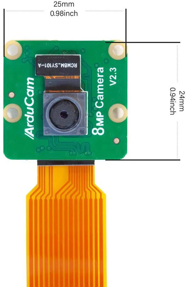 Alt view image 3 of 7 - KEHIPI for Raspberry Pi Camera Module V2-8 Megapixel,1080p (RPI-CAM-V2 + 5.9"/150mm Flex Cable + Pi Zero Cable)