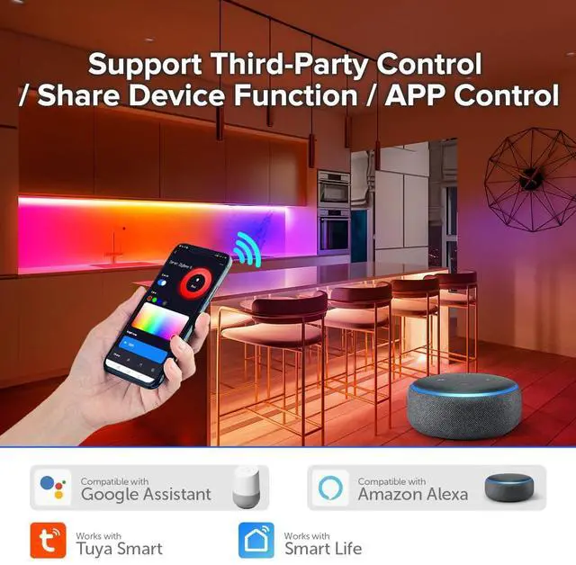 Alt view image 3 of 6 - KEHIPI Tuya Zigbee 3.0 C03Z Controller Support RGB Color 4 pin (+V R G B) PWM LED Strip Bulb Compatible with Echo Plus/4th Gen Tuya Gateway DC5V/DC12V/DC24V Max 15A