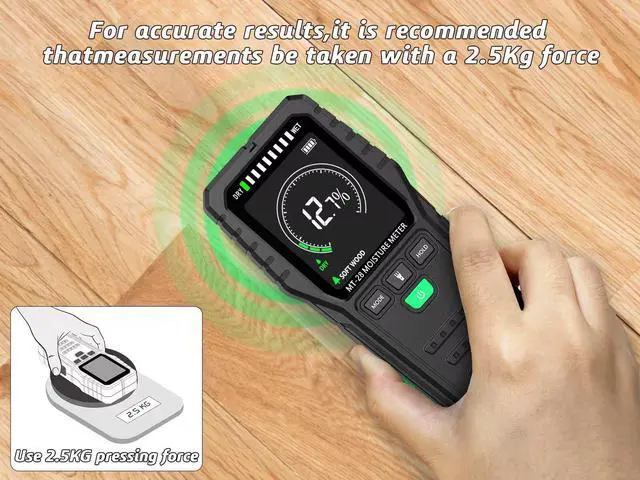 Alt view image 6 of 7 - KEHIPI Moisture Meter detects moisture from leaks, flooding, or high humidity in basements, bathrooms, kitchens and drywall